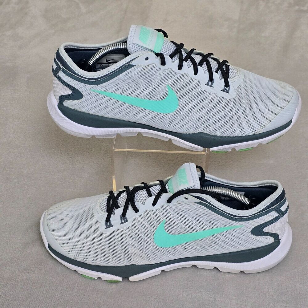 Nike Flex Supreme TR 4 Running Shoes Women's 8.5 Green White Sneaker 819026-403
